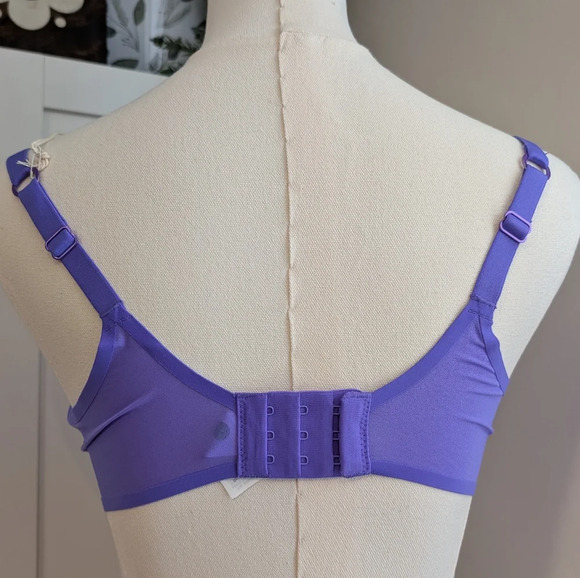 NWT Aerie Smoothez Mesh unlined balconette bra purple size 36D - Picture 5 of 6